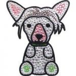 Foufou Dog Chinese Crested Rhinestone Sticker