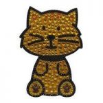 Foufou Dog Orange Tabby Cat Rhinestone Sticker