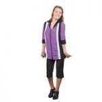 Retro Stylist Wear 3/4 Sleeve Purple Jacket