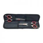 Roseline Red Straight Scissor Set with Free Case