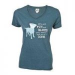 Dog is Good Fun and Games T-Shirt Woman Teal