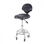 Groom Professional Comfort Support Stool Black with non-clog wheels